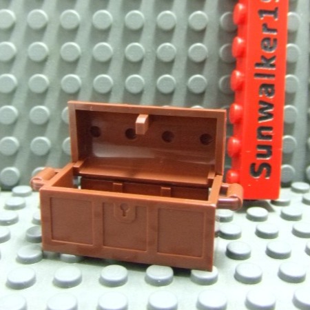 【積木2010】樂高 LEGO 紅棕色 寶箱 藏寶箱 木箱 箱子 / 道具 Reddish Brown-細節圖2