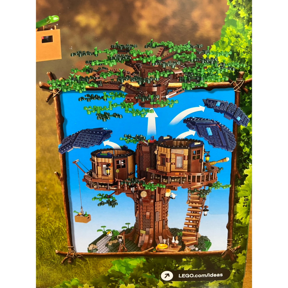 外盒有壓痕【積木2010】樂高 LEGO 21318 樹屋 / IDEAS / BR-2F-細節圖6