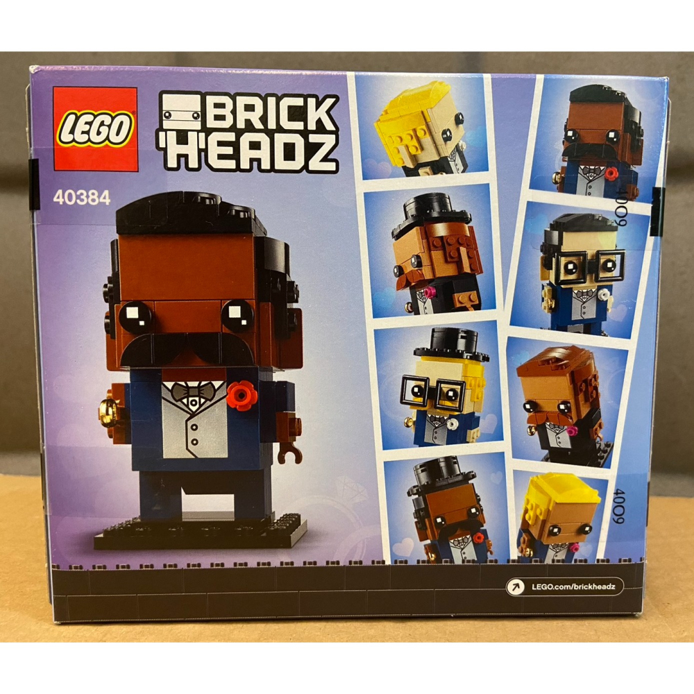 合售【積木2010】樂高 LEGO 40383 + 40384 新郎 新娘 大頭人 / 結婚 婚禮 BRICK HEAD-細節圖2