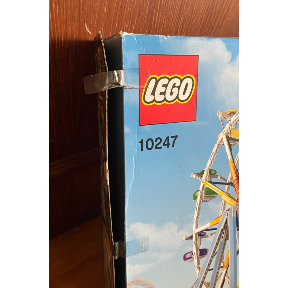 封盒膠條鬆脫且盒損 特價【積木2010】樂高 LEGO 10247 摩天輪 Ferris Wheel-細節圖2