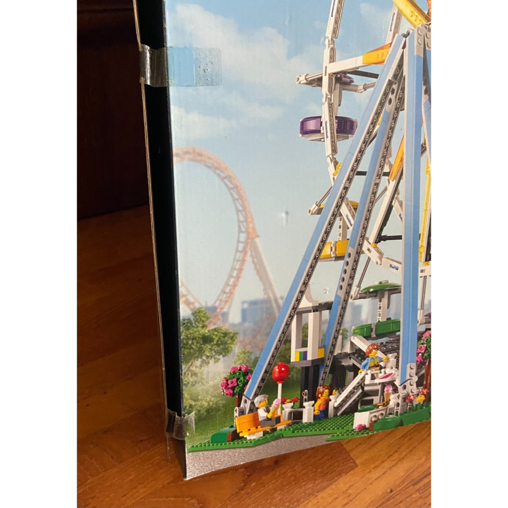 封盒膠條鬆脫且盒損 特價【積木2010】樂高 LEGO 10247 摩天輪 Ferris Wheel-細節圖3