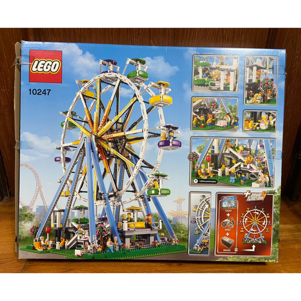 封盒膠條鬆脫且盒損 特價【積木2010】樂高 LEGO 10247 摩天輪 Ferris Wheel-細節圖6