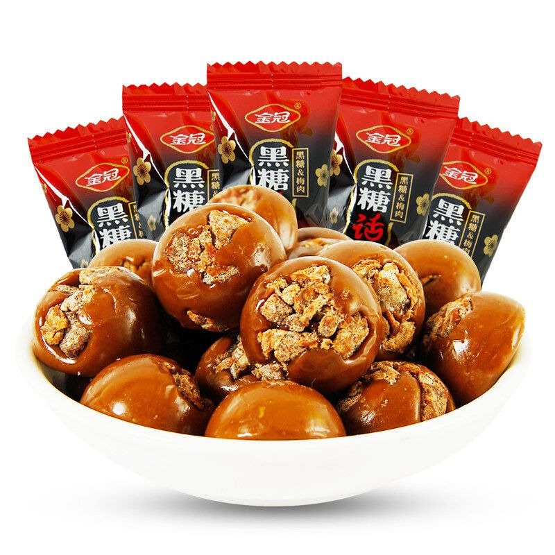 壹家網紅零食 金冠正宗蜜姜紅糖黑糖話梅糖硬糖散裝糖果零食婚慶結婚喜糖批發-規格圖7