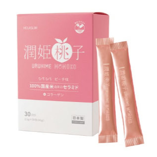 限時折扣💥日本公司貨 潤姬桃子 水蜜桃口味 桃子 30條/盒  吃的米潤神經醯胺-細節圖4