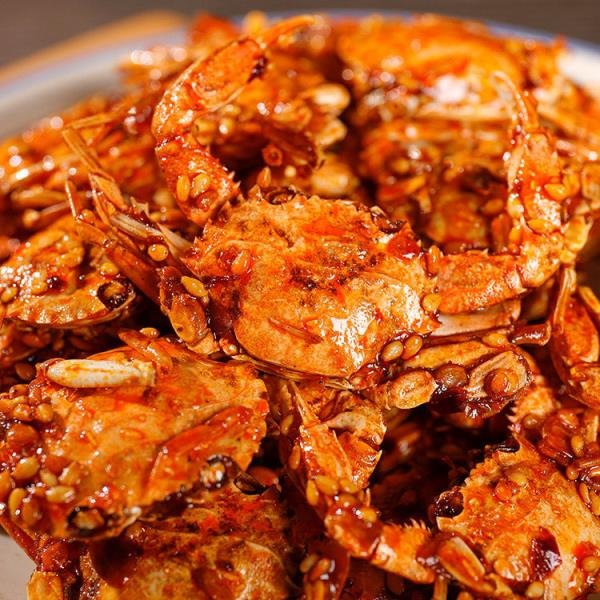 【滿200出貨】香辣小螃蟹零食麻辣香酥即食海蟹90后童年懷舊小螃蟹香辣蟹蟹 海蟹 香辣蟹 螃蟹 熟食 小吃特產零食-細節圖5