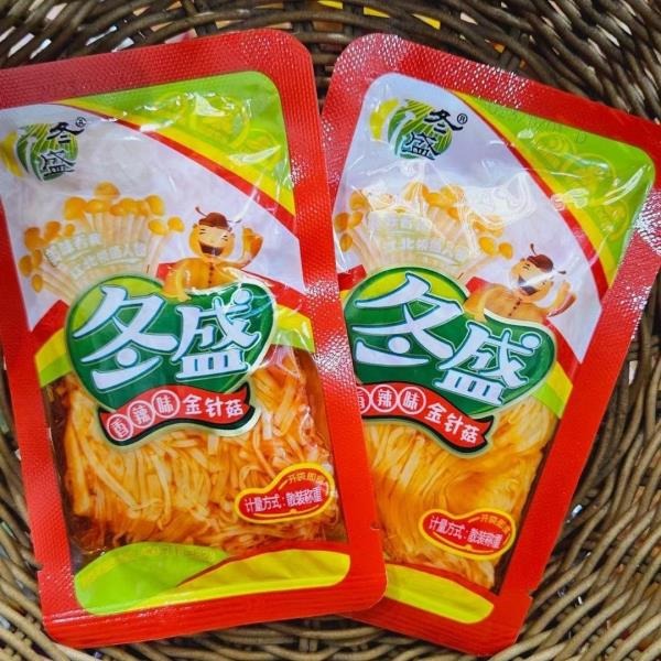 【滿200出貨】冬盛香辣金針菇下飯菜開味零食下酒菜開胃菜涼菜醬菜 拌飯菜 下飯菜 醬菜 鹹菜 瓶裝 拌飯 拌麵 配粥-細節圖5