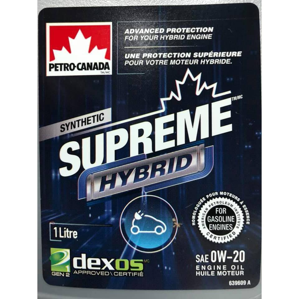 加拿大 Petro Canada Supreme Synthetic 0W16 / 0W20 頂級全合成機油, 油電車-細節圖2