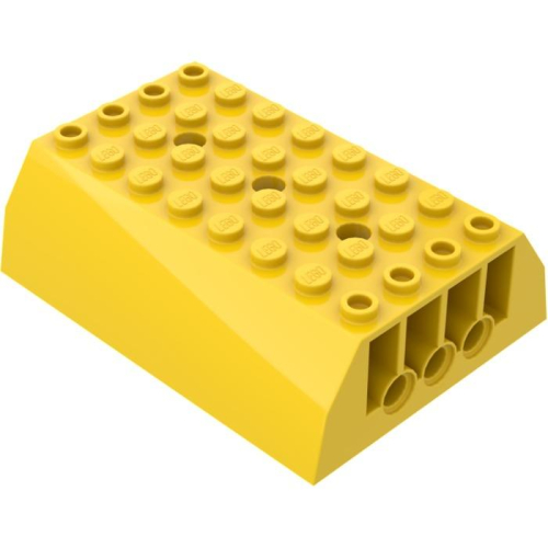 &lt;樂高人偶小舖&gt;正版LEGO 零件I 45411 黃色 油罐車 曲面 弧形 機頂 火車 配件