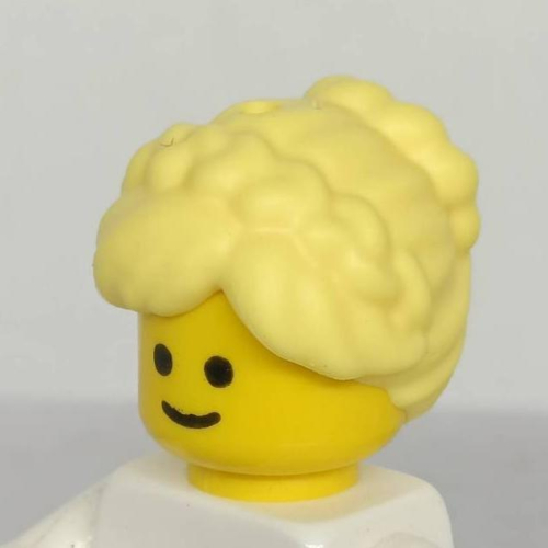 &lt;樂高人偶小舖&gt;正版LEGO 女生頭髮61 辮子 丸子頭 冰雪奇緣 艾莎 黃色 軟質 可加配件 6293894