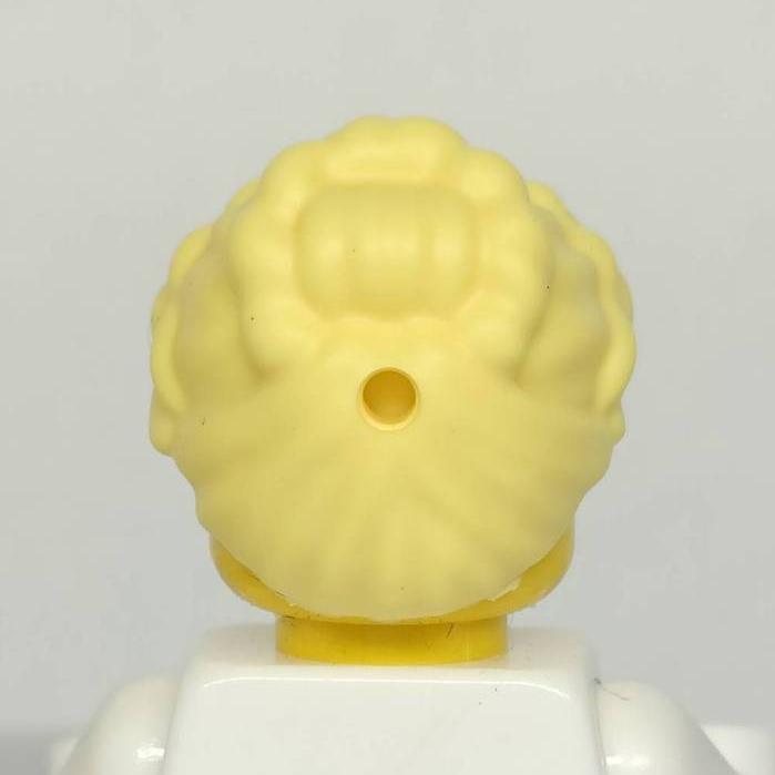 <樂高人偶小舖>正版LEGO 女生頭髮61 辮子 丸子頭 冰雪奇緣 艾莎  黃色 軟質 可加配件 6293894-細節圖4