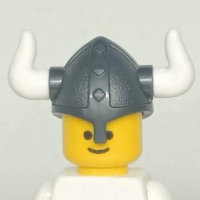&lt;樂高人偶小舖&gt;正版樂高LEGO 頭盔12-1 珍珠深灰 維京 白角 紅角 黃角 沙角 深灰角 城堡 士兵 維京人 配件