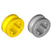 &lt;樂高人偶小舖&gt;正版LEGO 科技零件 十字軸套 1/2 Bush Axle 淺灰 黃色 32123 4265c