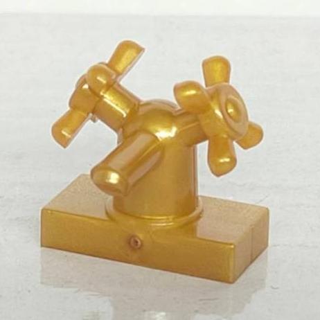 &lt;樂高人偶小舖&gt;正版LEGO 用品25 水龍頭 珍珠金色 裝飾 水源 建築