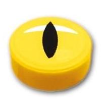 &lt;樂高人偶小舖&gt;正版LEGO 印刷磚2-8 圓 1X1 Tile 瞳孔 眼睛 黑細孔 黃色 裝飾 6434207