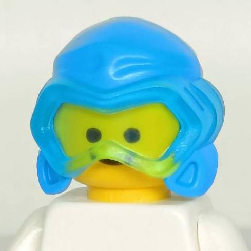 &lt;樂高人偶小舖&gt;正版LEGO 特殊32 蛙鏡 海洋藍 眼罩 面罩 潛水 透明淺藍 77151pb01 634934