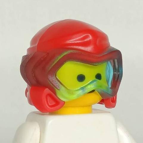 &lt;樂高人偶小舖&gt;正版LEGO 特殊32 蛙鏡 眼罩 面罩 紅色 潛水 77151pb01 6342547