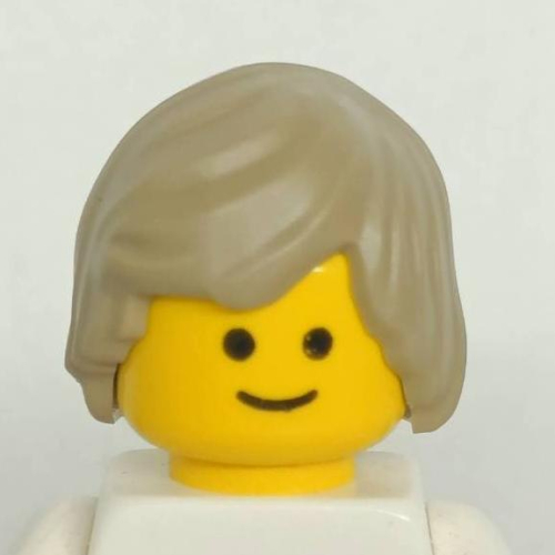 &lt;樂高人偶小舖&gt;正版LEGO 男生頭髮36 短髮 深沙色 旁分 直髮 星戰 6441117 人偶配件