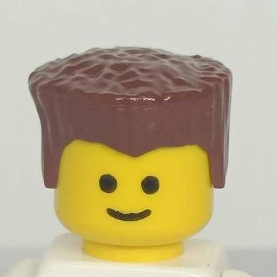 &lt;樂高人偶小舖&gt;正版LEGO 男生頭髮31 飛機頭 紅棕色 美人尖 短髮 硬質 人偶配件