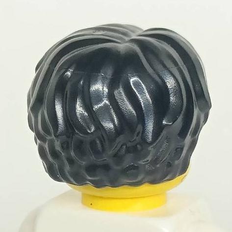 <樂高人偶小舖>正版LEGO 男生頭髮21-1 短髮 中分 黑色 深咖 微卷 硬質 6420572 單個-細節圖4