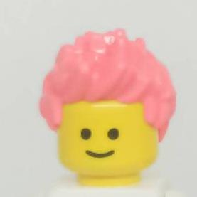 &lt;樂高人偶小舖&gt;正版LEGO 頭髮 男生15 珊瑚紅色 刺蝟頭 短髮 帥氣 只有頭髮 配件