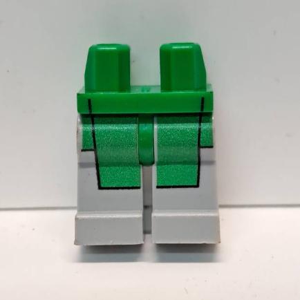 &lt;樂高人偶小舖&gt;正版樂高LEGO 特殊28 淺灰腳 綠腰 城市 單個 人偶配件