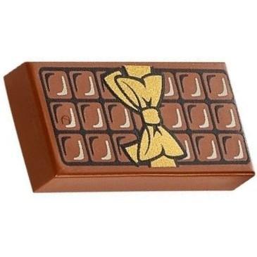 &lt;樂高人偶小舖&gt;正版LEGO 印刷磚1 零件 巧克力 平滑磚 蝴蝶結巧克力 1X2 3069bpb0440 41118