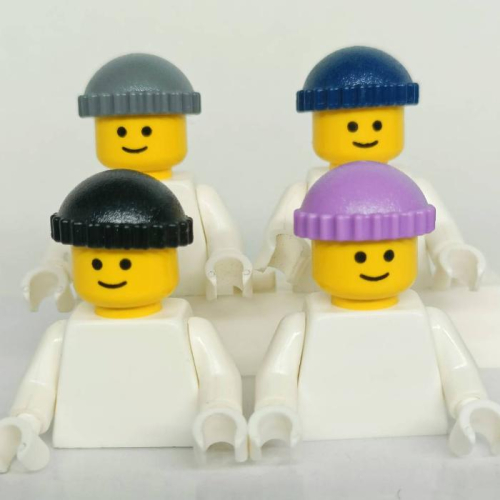 &lt;樂高人偶小舖&gt;正版LEGO 帽子30 工人帽 深灰 淺紫 黑 深藍 暗紅 工程帽 小偷帽 人偶配件