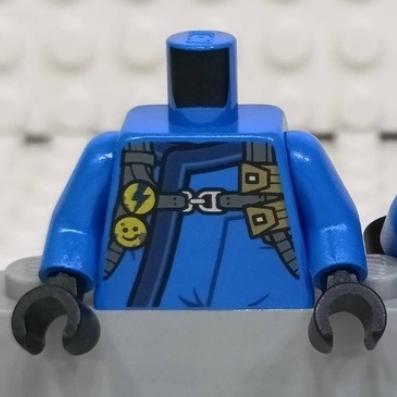 &lt;樂高人偶小舖&gt;正版LEGO 城市4-1 安全揹帶 藍色系 身體 配件
