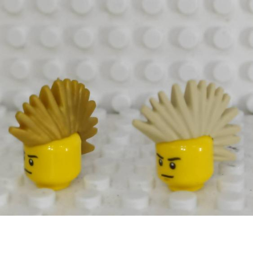 &lt;樂高人偶小舖&gt;LEGO 用品36 刺蝟 頭髮 龐克 髮冠 金 沙 黑 6288194 6251379 6330276