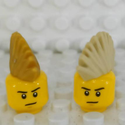 <樂高人偶小舖>LEGO 用品36 刺蝟 頭髮 龐克 髮冠 金 沙 黑  6288194 6251379 6330276-細節圖2