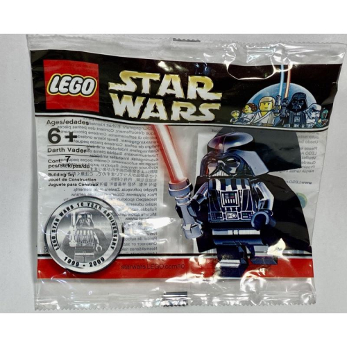 &lt;樂高人偶小舖&gt;正版樂高LEGO星際大戰系列 (電鍍版，10週年限定）黑武士 Darth Vader Star Wars