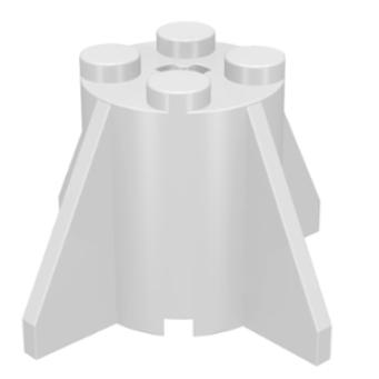 &lt;樂高人偶小舖&gt;正版LEGO 零件W4 導彈火箭底座 2X2X2 白色 4591 絕版