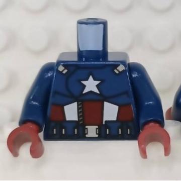 &lt;樂高人偶小舖&gt;正版LEGO 身體+腳21 美國隊長 6865 特殊 人偶 身體 (沒有頭) 絕版 配件