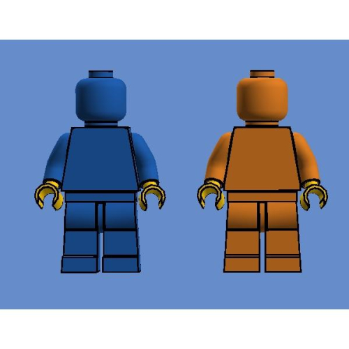 &lt;樂高人偶小舖&gt;正版樂高LEGO 全素色 人偶 單隻 藍 橘