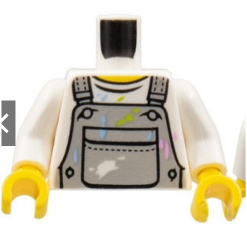 &lt;樂高人偶小舖&gt;正版LEGO 特殊16-1 油漆工 城市 特技 (單隻)人偶身體 配件
