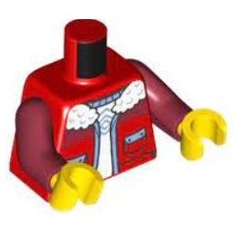 &lt;樂高人偶小舖&gt;正版樂高LEGO 城市51 紅色 夾克 6434947 A字形小屋 21338 身體 配件