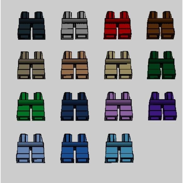 <樂高人偶小舖>正版 LEGO 短腳 人偶腳 素色  短腿 下半身  不可動 41879 16709 人偶 單個-細節圖2