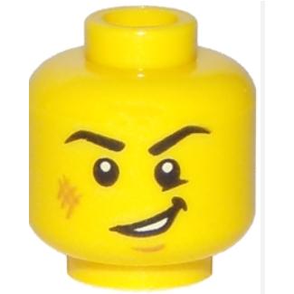 &lt;樂高人偶小舖&gt;正版 LEGO 人臉2-12 6172697 人頭 男生 挑眉 單面