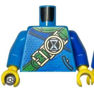 &lt;樂高人偶小舖&gt;正版LEGO 特殊19-1 身體 黑白莎露肩帶 6443399 奧茲華老師的太空巴士 71460