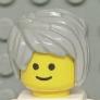 &lt;樂高人偶小舖&gt;正版LEGO 頭髮 男生2 淺灰色 瀏海 6234563 配件