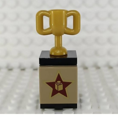 &lt;樂高人偶小舖&gt;正版LEGO 用品14 獎杯 獎座 獎盃 6100303 10232 星星印刷磚 平滑磚 tile