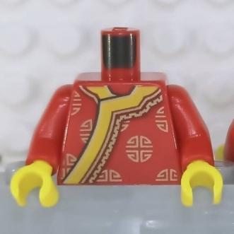 &lt;樂高人偶小舖&gt;正版LEGO 城市13-2 紅旗袍 農曆新年 新春廟會 身體 配件