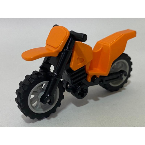 &lt;樂高人偶小舖&gt;正版樂高LEGO 交通工具F14 亮橘色機車 摩托車