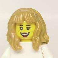&lt;樂高人偶小舖&gt;正版LEGO 女生頭髮27 珍珠金色 哈利波特 妙麗 長髮 長捲髮 波浪 6350329 硬質 配件
