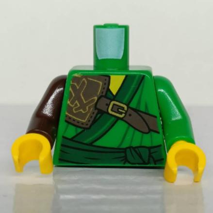 &lt;樂高人偶小舖&gt;正版樂高LEGO 特殊78 綠 弓箭 單邊護肩帶 城市 人偶 身體