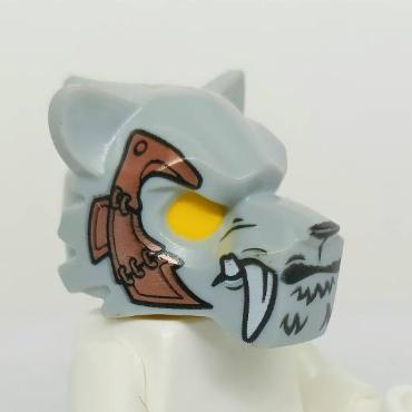 &lt;樂高人偶小舖&gt;正版LEGO 特殊30 神獸 妖怪 動物頭套 頭飾 淺灰 人偶配件
