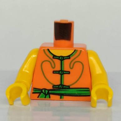 &lt;樂高人偶小舖&gt;正版LEGO城市7-2 桔身黃手 端午限定 龍舟競賽 80103 配件 身體