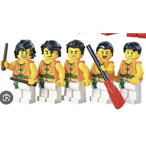<樂高人偶小舖>正版LEGO城市7-2 桔身黃手  端午限定 龍舟競賽 80103 配件 身體-細節圖3