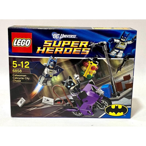 &lt;樂高人偶小舖&gt;正版樂高LEGO6858 蝙蝠俠大戰貓女 機車，全新未拆