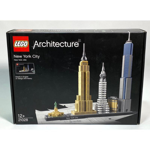 &lt;樂高人偶小舖&gt;正版樂高LEGO21028建築系列盒組，紐約天際線，全新未拆